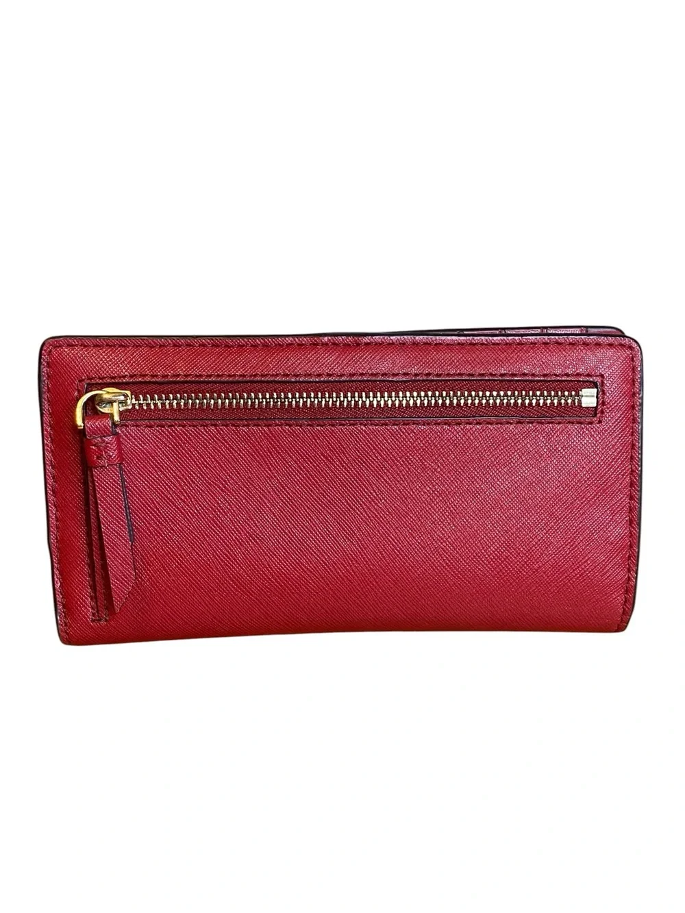 Kate Spade Cameron Slim Long Saffrino Red Leather Wallet
